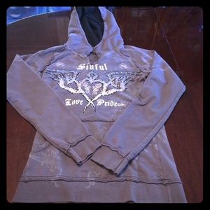 🔥TODAY ONLY🔥Sinful Jeweled Hooded Sweatshirt